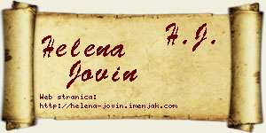 Helena Jovin vizit kartica